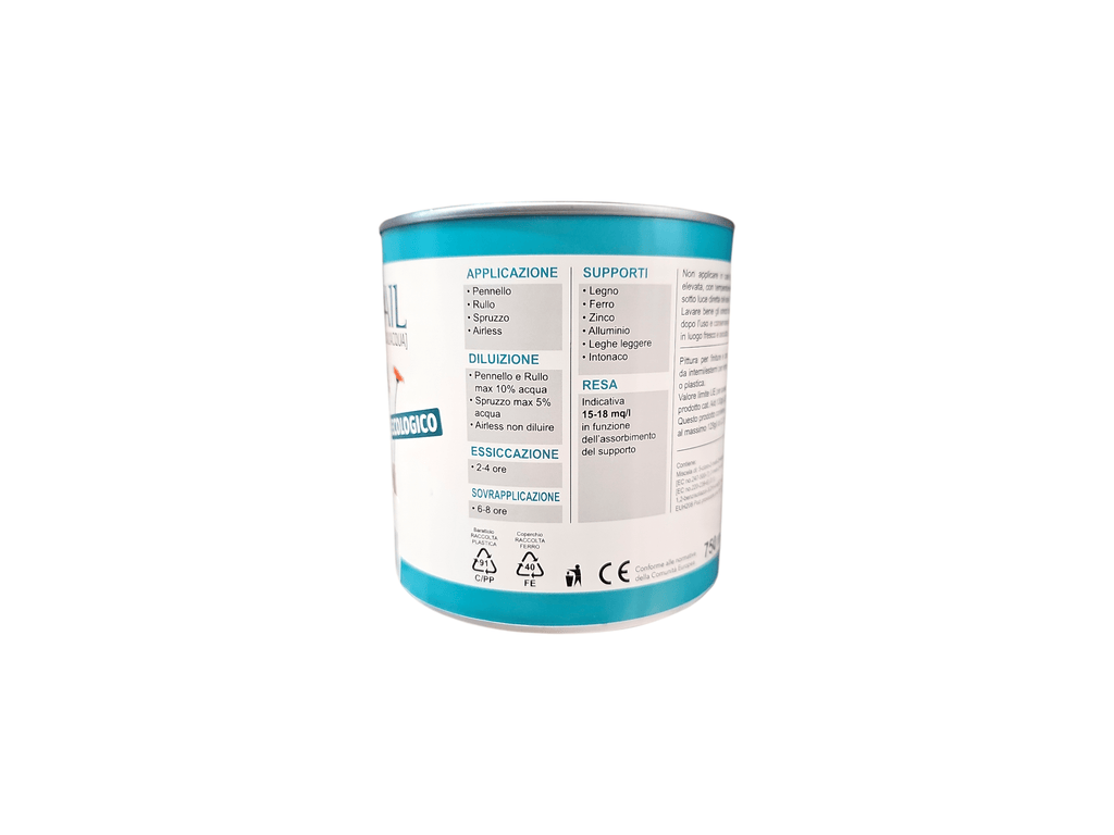 Aquasail – Smalto all'Acqua Ecologico Satinato - Nuova 2m Colori