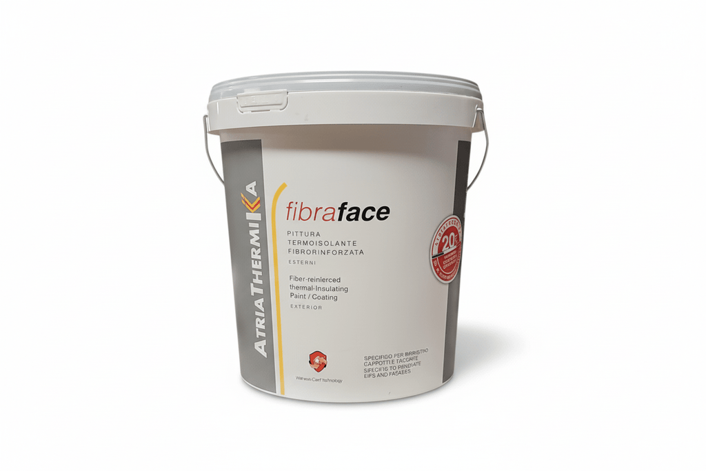 Atriathermika FibraFace Pittura Termoisolante Fibrorinforzata per Esterni - Nuova 2m Colori