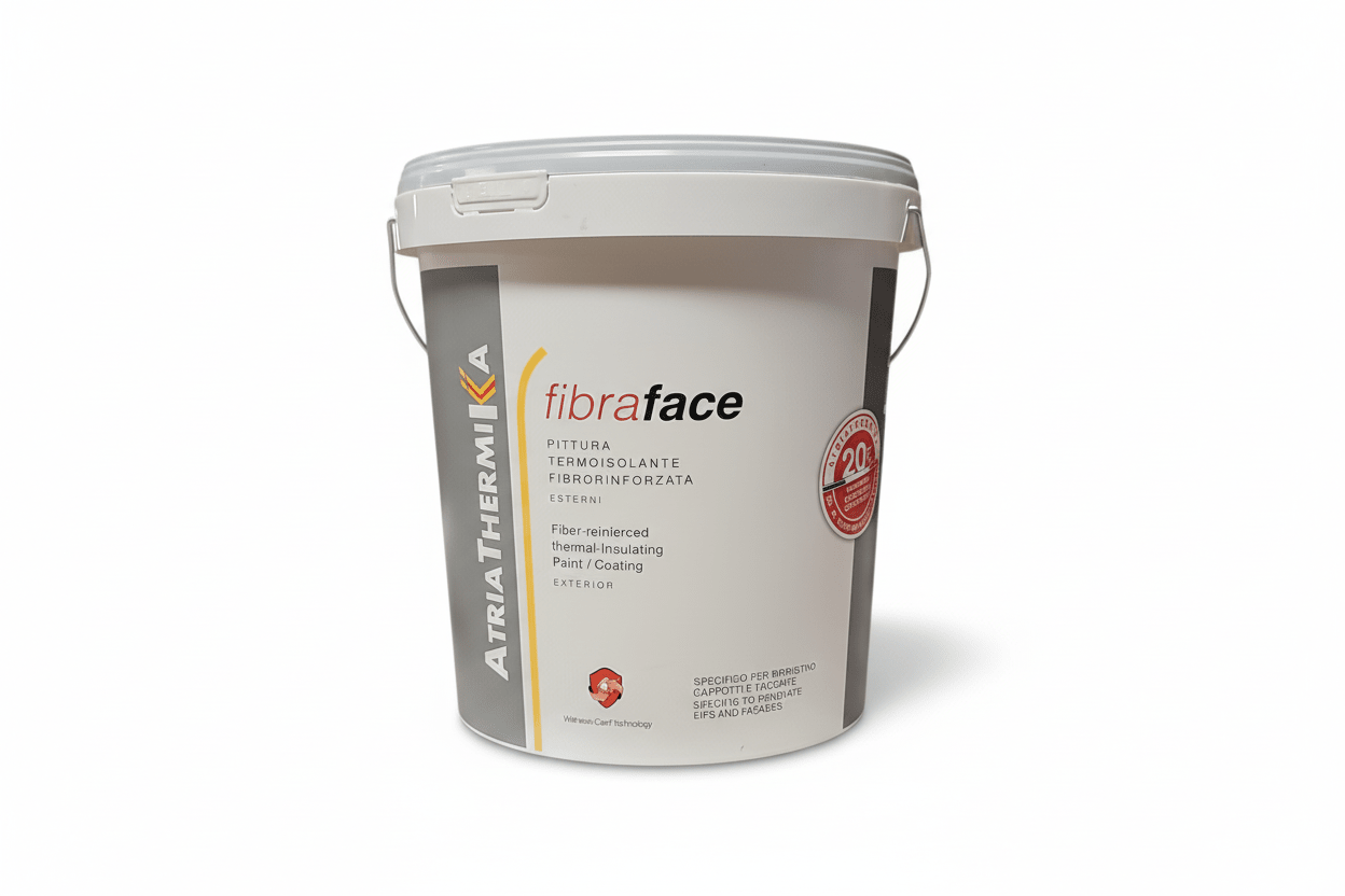 Atriathermika FibraFace Pittura Termoisolante Fibrorinforzata per Esterni - Nuova 2m Colori