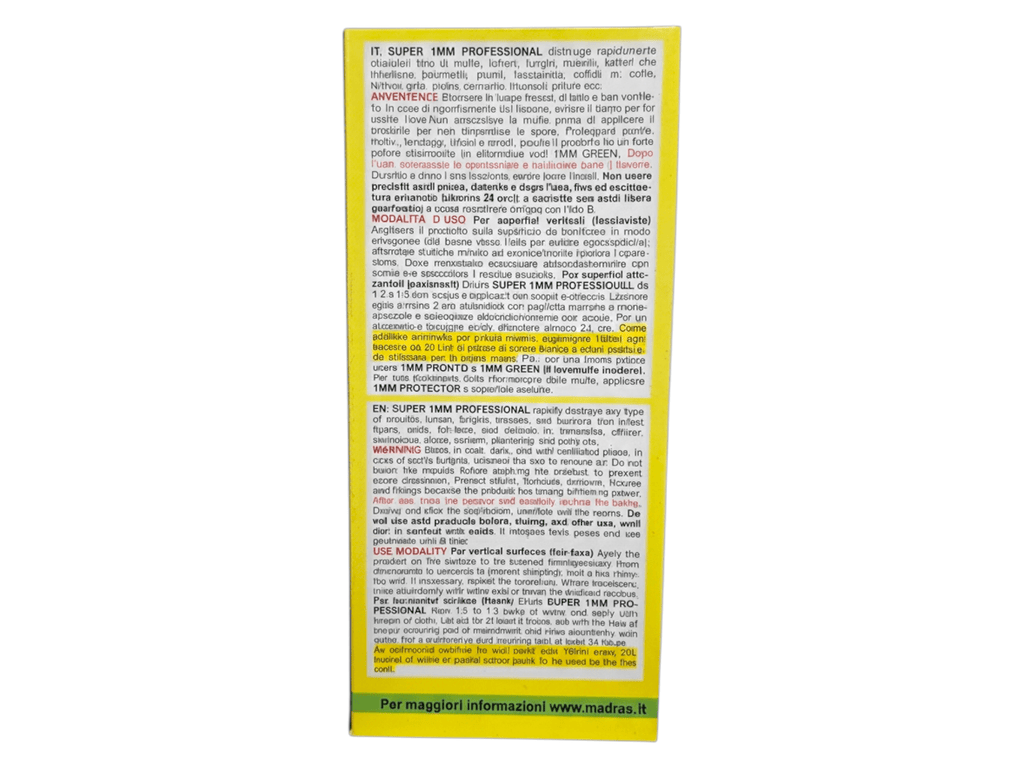 Mufficida Rapido Igienizzante Madras – Super 1MM Professional - Nuova 2m Colori