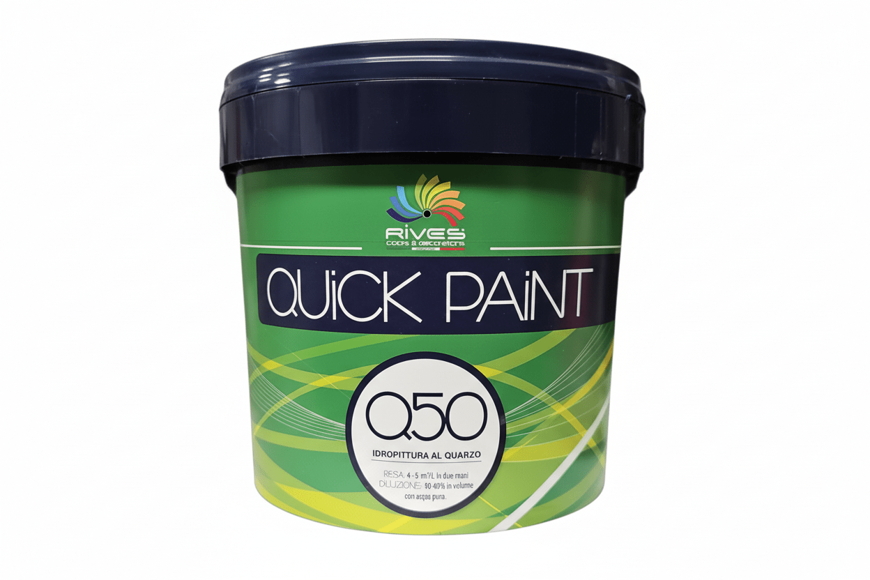 Quick Paint Q50 Pittura al Quarzo per Esterni - Nuova 2m Colori