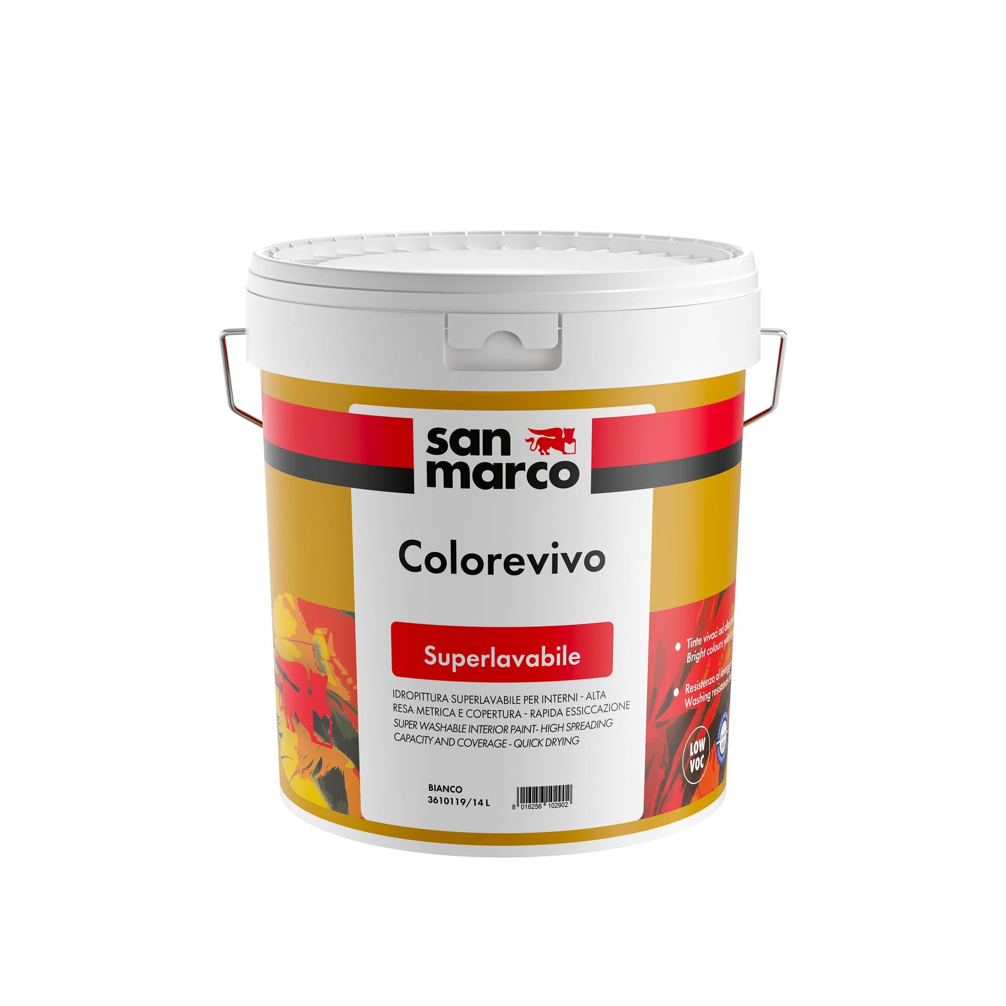 San Marco Colorevivo Superlavabile per Interni Alta Copertura - Nuova 2m Colori