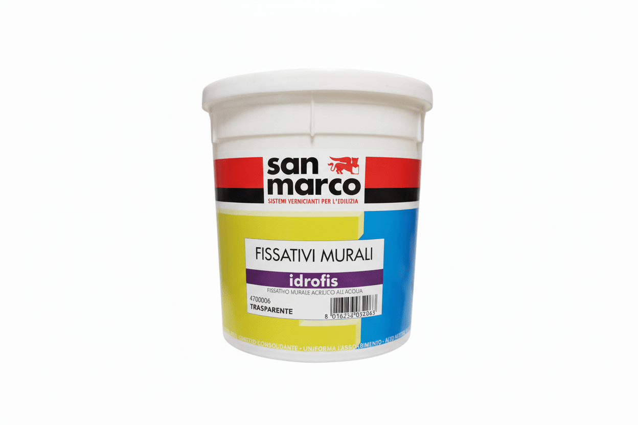 San Marco Idrofis Fissativo Murale Acrilico - Nuova 2m Colori