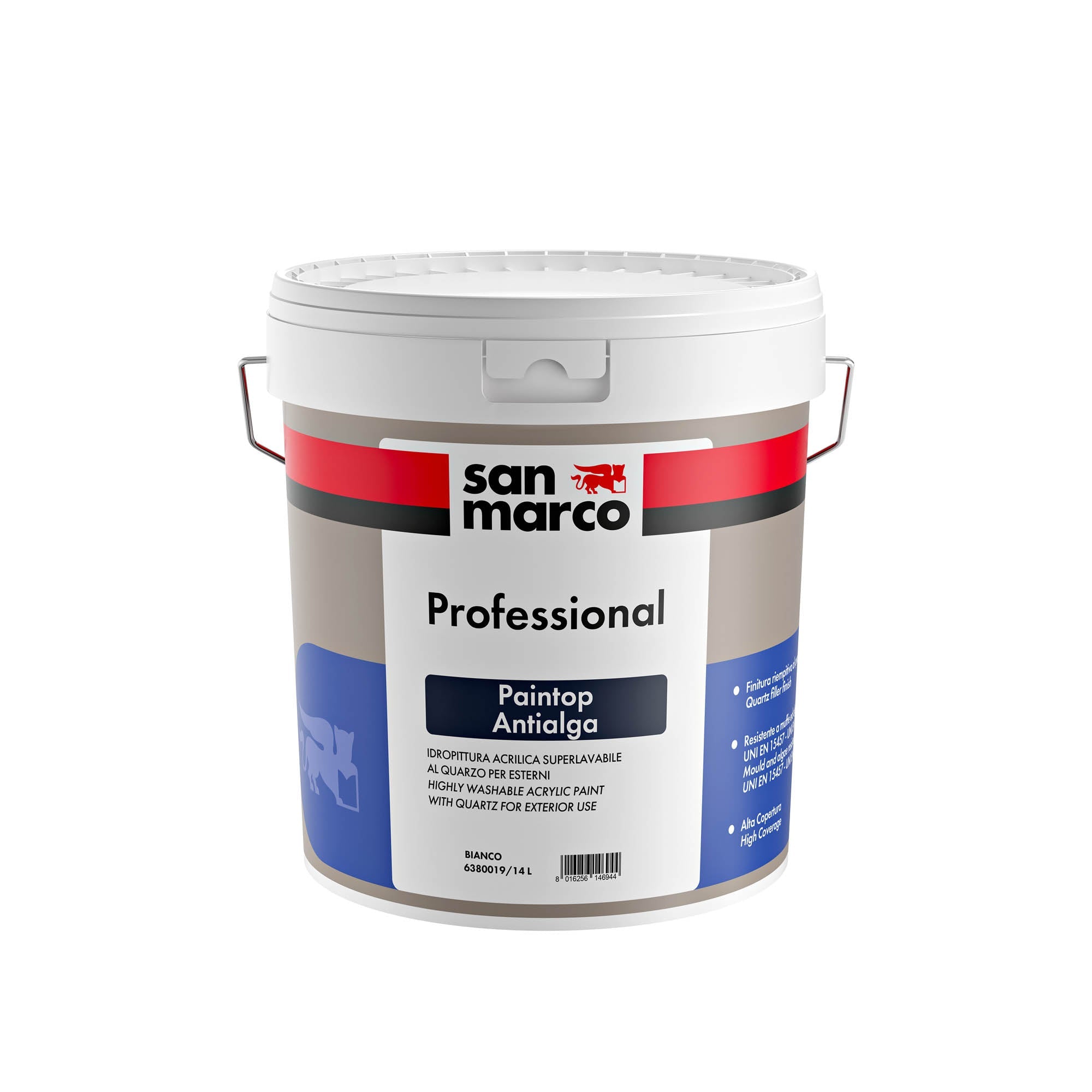 San Marco Paintop Antialga Pittura al Quarzo per Esterni - Nuova 2m Colori