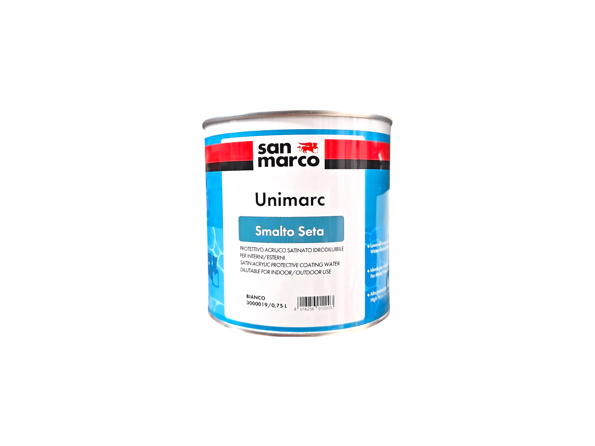 San Marco Unimarc Smalto Seta – Smalto Acrilico Satinato Idrodiluibile - Nuova 2m Colori